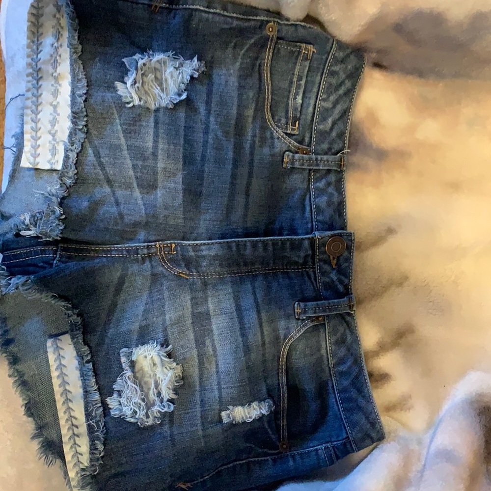 High rise shortie shorts